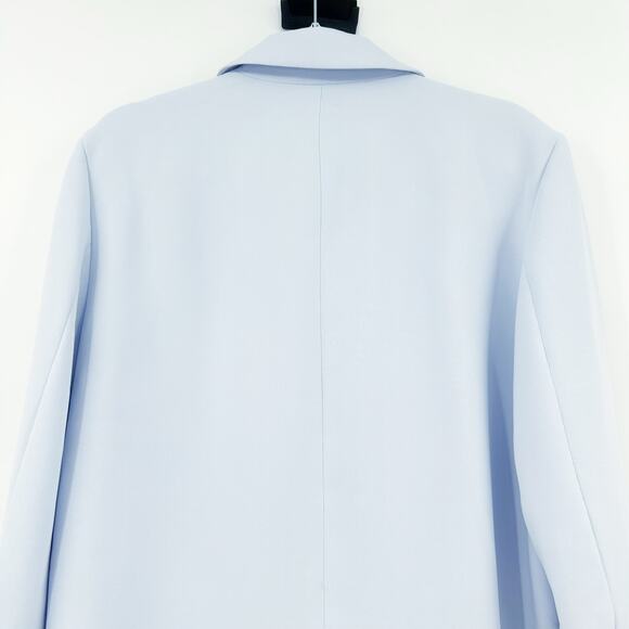 NWT Good American Luxe Suiting Boyfriend Blazer Light Blue Womens Size S/M - Picture 10 of 13